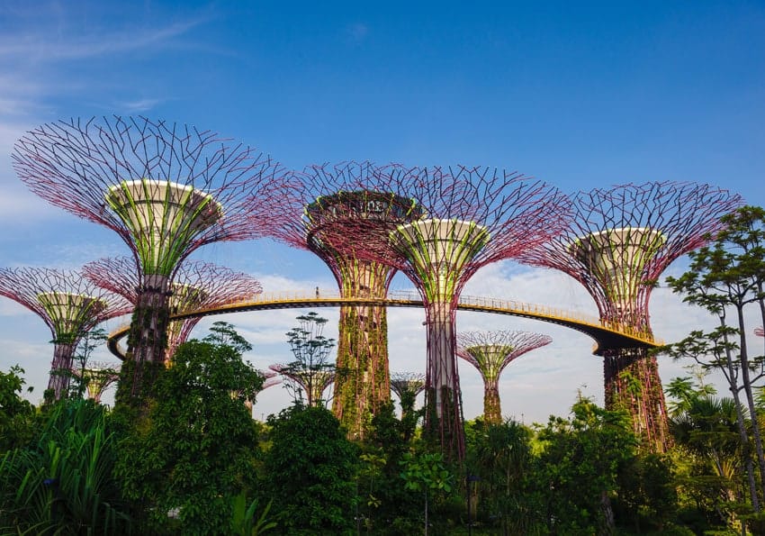 Park Park mit Supertrees Singapur