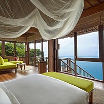 Ocean Front Pool Villa Suite Schlafzimmer - Six Senses Samui