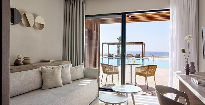 Junior Suite Sharing Pool Sea View - Elissa Adults-Only Lifestyle Beach Resort