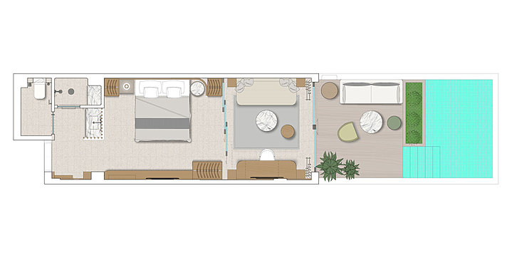 Evergreen 1BR Suite with Individual Pool - Numo Ierapetra Beach Resort