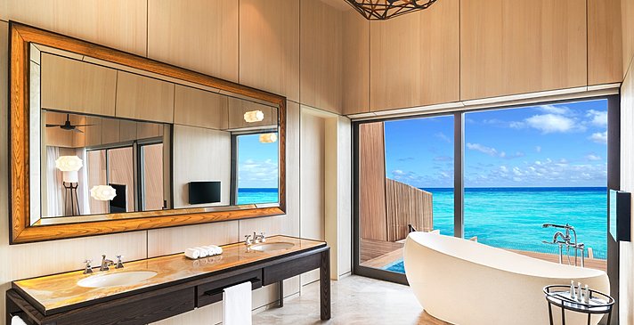Overwater / Ocean Villa Badezimmer - The St. Regis Maldives Vommuli Resort