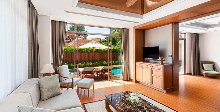 Wohnzimmer Grand Deluxe Pool Villa - Santiburi Koh Samui