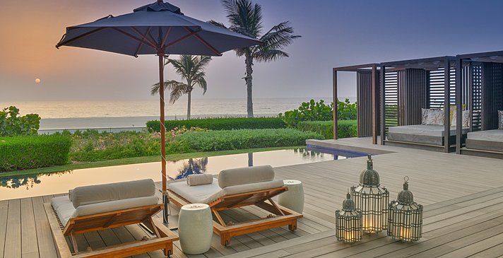 Terrasse der Beachfront Pool Villa - The Oberoi