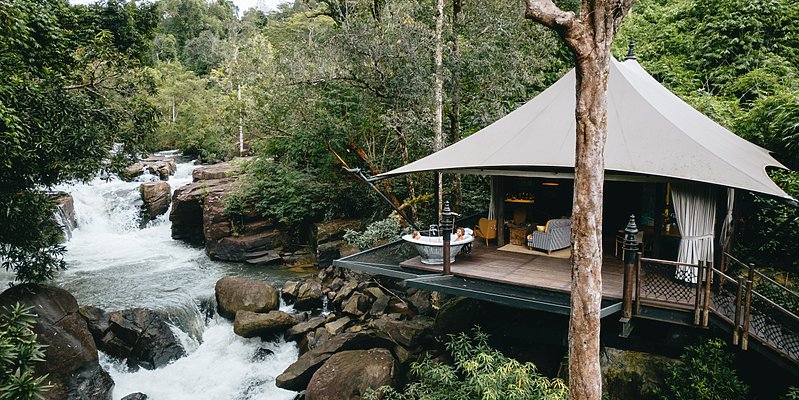 Waterfall Tent, Shinta Mani Wild, A Bensley Collection